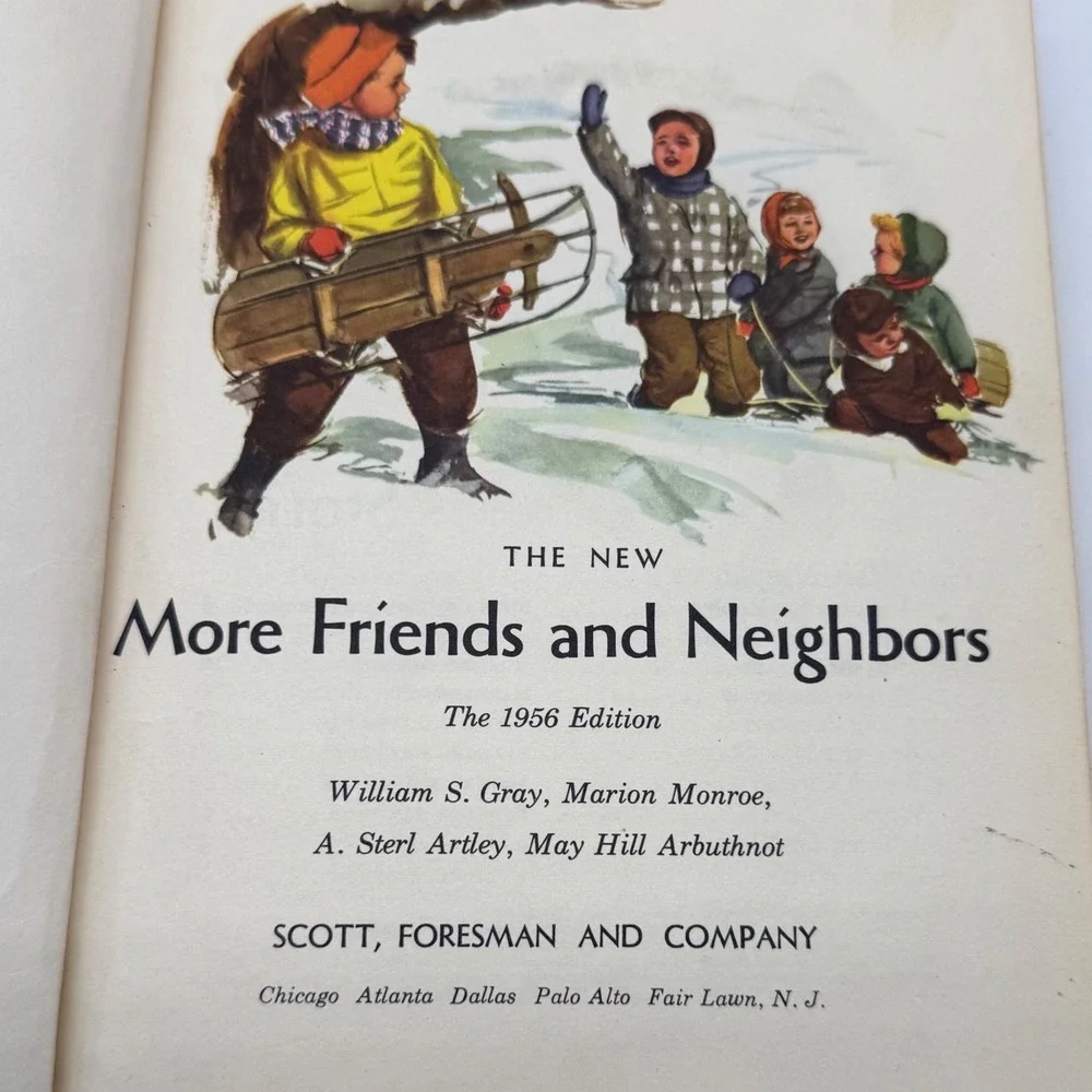 Vintage 1950s Scott Foresman The New Basic Readers Hardcover Books Set of 3